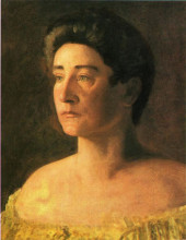 Репродукция картины "portrait of mrs. leigo" художника "икинс томас"