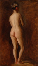 Картина "standing female nude" художника "икинс томас"