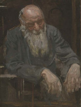 Репродукция картины "study of an old man" художника "икинс томас"