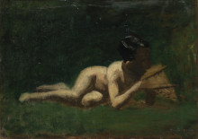 Копия картины "boy reclining" художника "икинс томас"