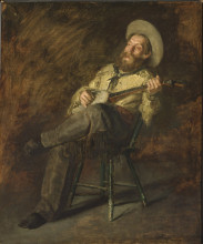 Копия картины "cowboy singing" художника "икинс томас"
