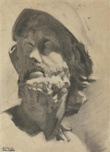 Репродукция картины "head of a warrior" художника "икинс томас"