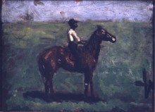 Копия картины "negro boy on a bay horse" художника "икинс томас"