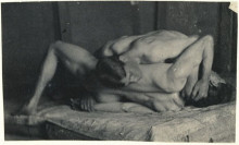 Репродукция картины "photograph study for the wrestlers" художника "икинс томас"