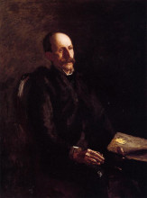 Репродукция картины "portrait of charles linford, the artist" художника "икинс томас"