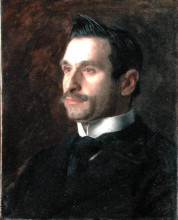 Копия картины "portrait of francesco romano" художника "икинс томас"