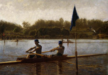 Репродукция картины "the biglin brothers turning the stake boat" художника "икинс томас"
