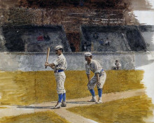 Репродукция картины "baseball players practicing" художника "икинс томас"