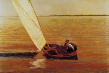 Репродукция картины "sailing" художника "икинс томас"