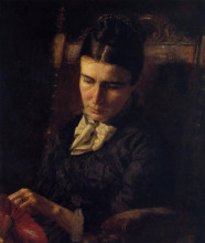 Копия картины "portrait of sarah ward brinton" художника "икинс томас"