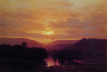Репродукция картины "sunset" художника "иннесс джордж"