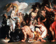 Картина "rape of europa" художника "йорданс якоб"