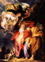 Репродукция картины "the return from egypt of the holy family" художника "йорданс якоб"