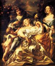 Картина "portrait of a family" художника "йорданс якоб"