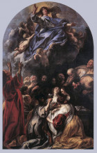 Копия картины "the assumption of the virgin" художника "йорданс якоб"