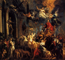 Репродукция картины "the triumph of frederic-henri" художника "йорданс якоб"