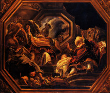 Копия картины "the father of the psyche consultants of oracle in the temple of apollo" художника "йорданс якоб"