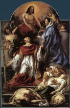 Копия картины "st. charles cares for the plague victims of milan" художника "йорданс якоб"