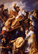 Копия картины "christ carrying the cross" художника "йорданс якоб"
