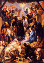 Копия картины "adoration of the magi" художника "йорданс якоб"