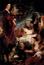 Репродукция картины "an offering to ceres, goddess of the harvest" художника "йорданс якоб"