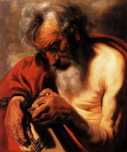 Копия картины "saint peter" художника "йорданс якоб"