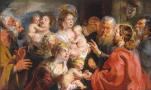 Копия картины "suffer the little children to come unto me" художника "йорданс якоб"