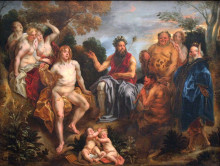 Репродукция картины "the judgement of midas" художника "йорданс якоб"
