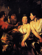 Копия картины "meleager and atalanta" художника "йорданс якоб"