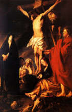 Копия картины "christ on a cross" художника "йорданс якоб"