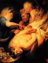 Картина "marsyas flayed by apollo" художника "йорданс якоб"