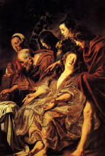 Картина "the disciples at the tomb" художника "йорданс якоб"