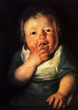 Картина "study of little child" художника "йорданс якоб"