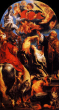 Копия картины "the martyrdom of st. apollonia" художника "йорданс якоб"