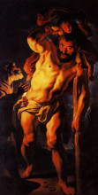 Картина "saint christopher carrying the child jesus" художника "йорданс якоб"