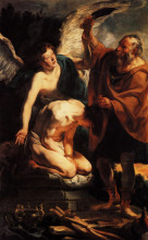 Копия картины "the sacrifice of isaac" художника "йорданс якоб"