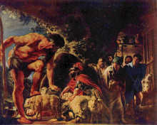 Картина "odysseus in the cave of polyphemus" художника "йорданс якоб"