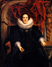 Копия картины "portrait of catharina behaghel" художника "йорданс якоб"