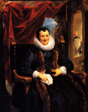 Копия картины "portrait of magdalena de cuyper" художника "йорданс якоб"