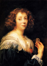Копия картины "portrait of a young lady" художника "йорданс якоб"