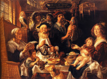 Картина "as the old sang, so the young pipe" художника "йорданс якоб"