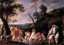 Картина "diana and actaeon" художника "йорданс якоб"