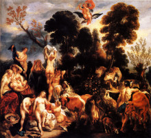 Копия картины "the rape of europa" художника "йорданс якоб"