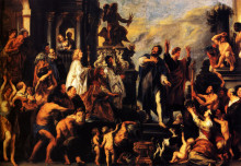 Копия картины "the apostles, st. paul and st. barnabas at lystra" художника "йорданс якоб"