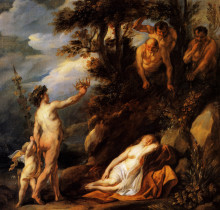 Копия картины "bacchus and ariadne" художника "йорданс якоб"