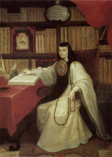 Репродукция картины "sor juana" художника "кабрера мигель"