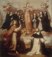 Картина "allegory of the virgin patroness of the dominicans" художника "кабрера мигель"