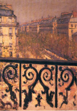 Репродукция картины "a balcony in paris" художника "кайботт гюстав"