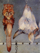 Репродукция картины "calf, head and ox tongue" художника "кайботт гюстав"