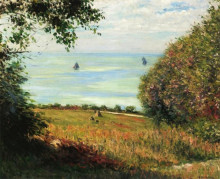 Репродукция картины "view of the sea from villerville" художника "кайботт гюстав"